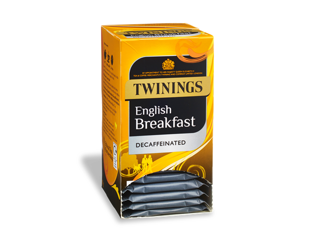 Twinings English Breakfast Decaf Enveloped Teabags 20s - Cameron Coffee Company