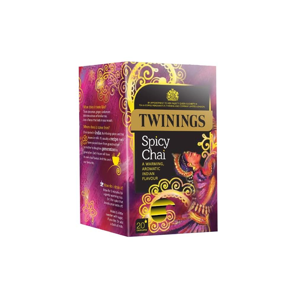 Twinings Spicy Chai Enveloped Teabags 20's - Cameron Coffee Company