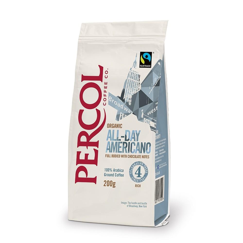 Percol Fairtrade All Day Americano Ground Coffee 200g - Cameron Coffee Company