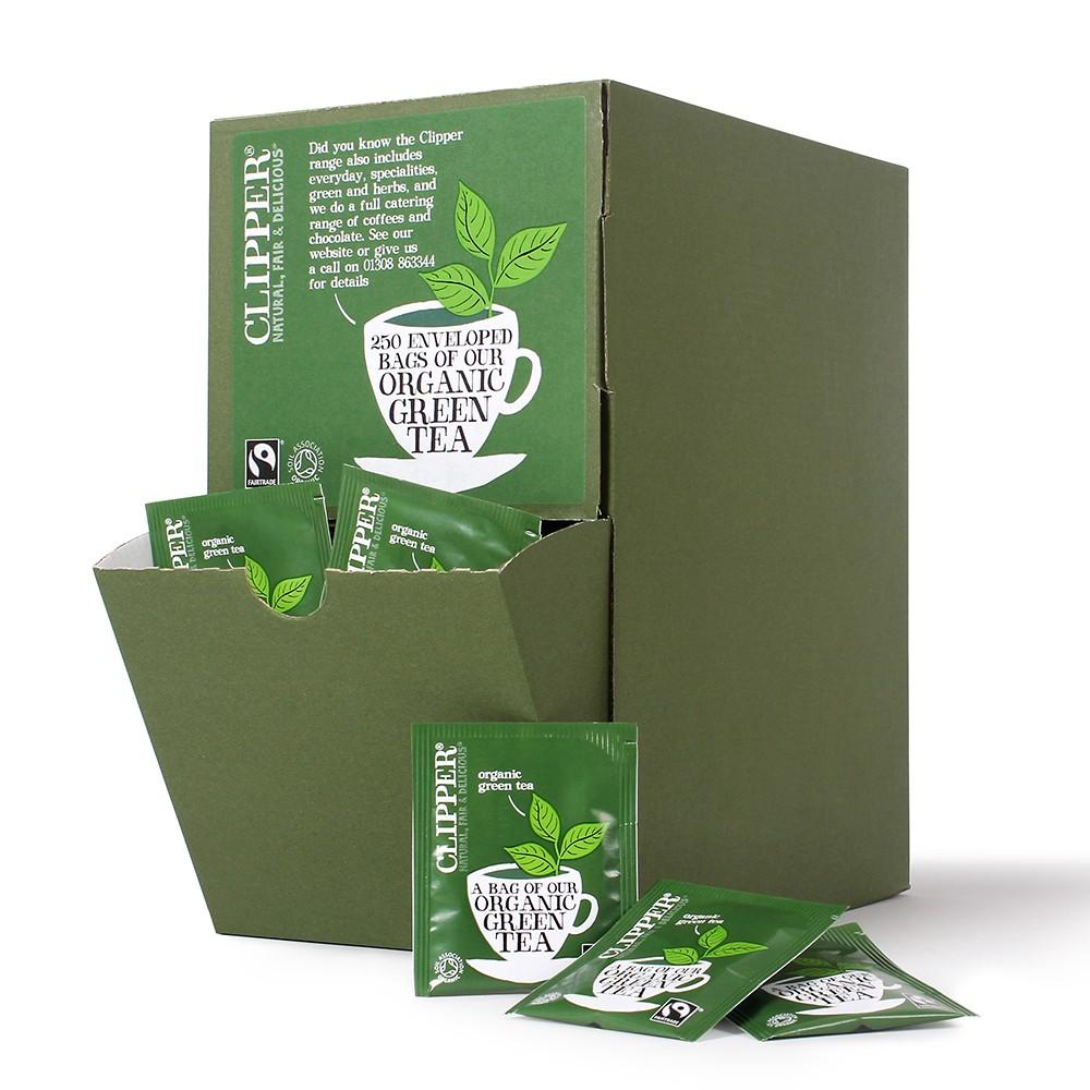 Clipper Fairtrade Organic Green Tea Enveloped Teabags 250's - Cameron Coffee Company