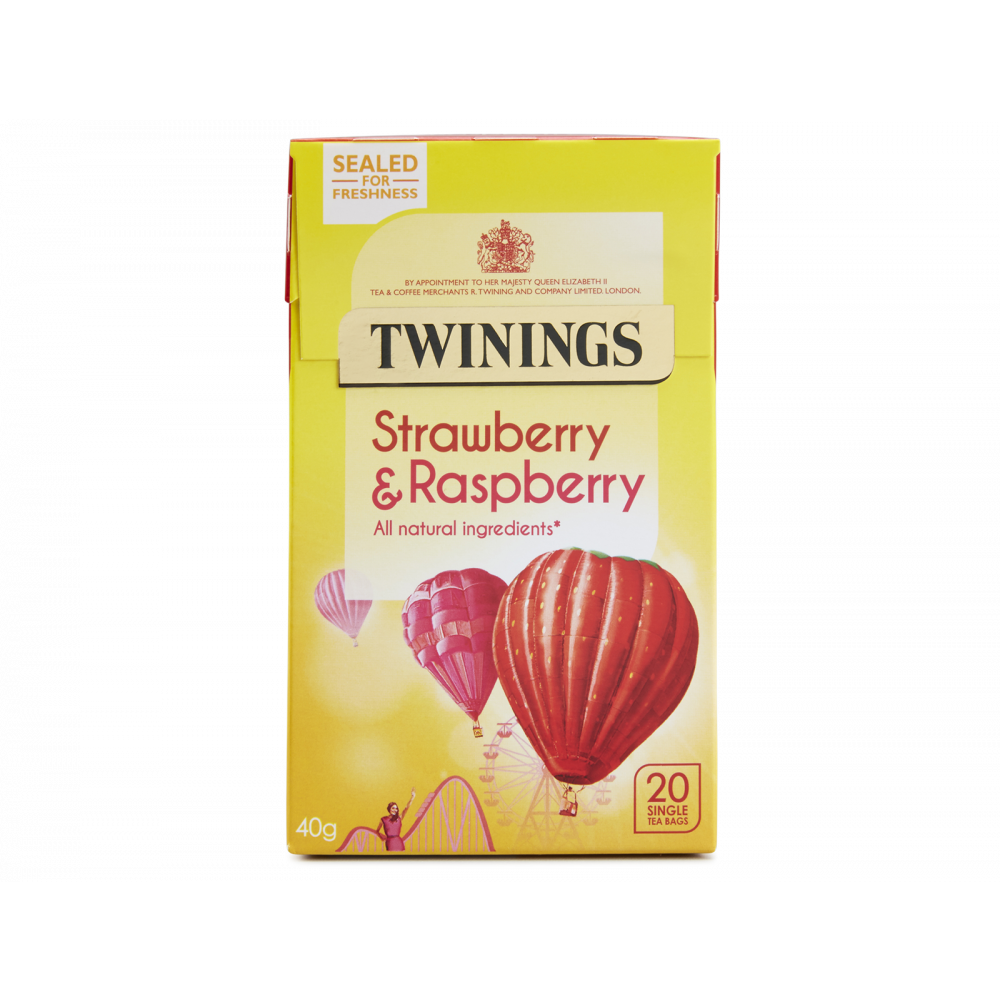 Twinings Strawberry & Raspberry Tea 20's - Cameron Coffee Company