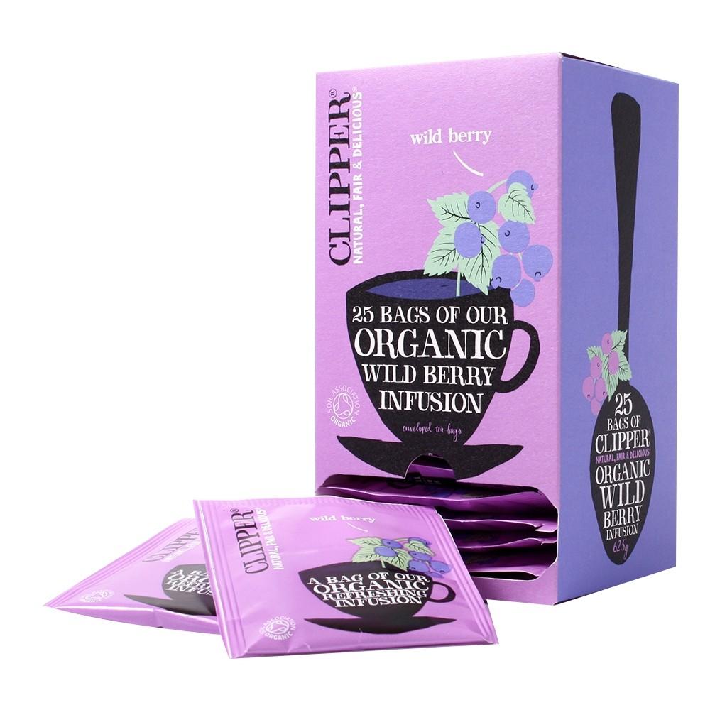 Clipper Organic Wild Berry Enveloped Tea Bags 25's - Cameron Coffee Company