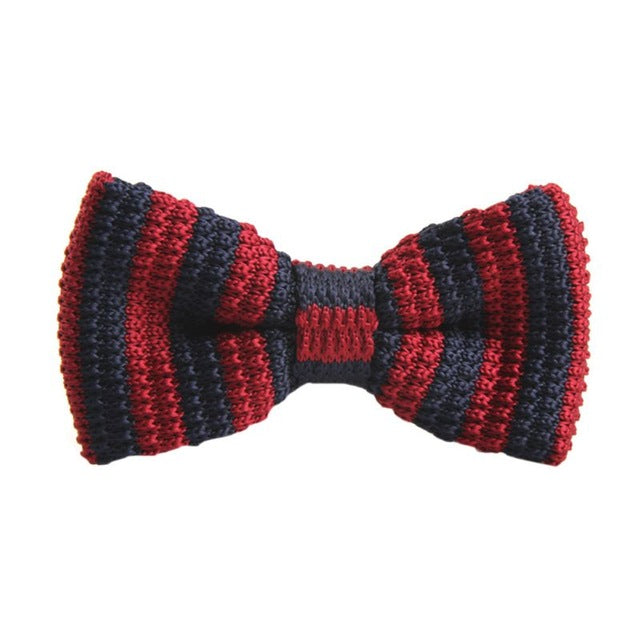 New 20 Colors Men Vogue Striped Bowtie Knitted Tied Bow Formal Tie Woven Ties NEW Hot