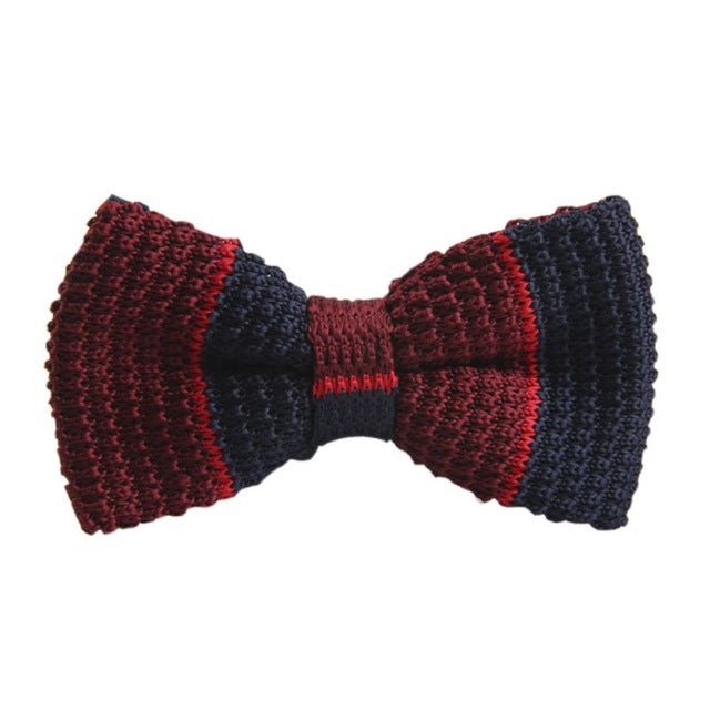 New 20 Colors Men Vogue Striped Bowtie Knitted Tied Bow Formal Tie Woven Ties NEW Hot