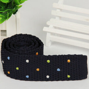Fashion Men Polka Dots Tie Knit Knitted Tie Necktie Narrow Slim Skinny Woven