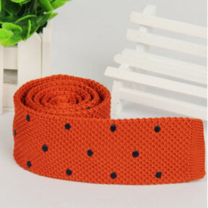 Fashion Men Polka Dots Tie Knit Knitted Tie Necktie Narrow Slim Skinny Woven