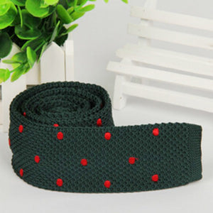Fashion Men Polka Dots Tie Knit Knitted Tie Necktie Narrow Slim Skinny Woven