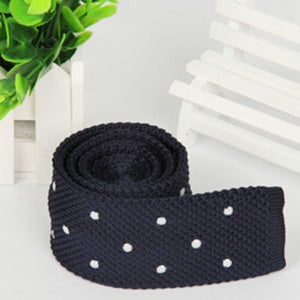 Fashion Men Polka Dots Tie Knit Knitted Tie Necktie Narrow Slim Skinny Woven