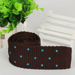 Fashion Men Polka Dots Tie Knit Knitted Tie Necktie Narrow Slim Skinny Woven