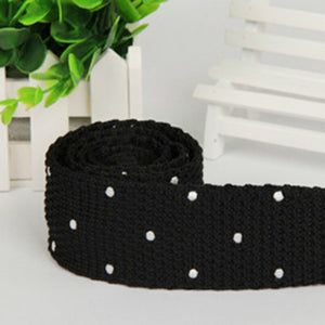 Fashion Men Polka Dots Tie Knit Knitted Tie Necktie Narrow Slim Skinny Woven