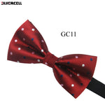 Men's Vintage Pre Tied Knit Bow Tie Clip On Jacquard Woven Necktie Tie 13 Colors