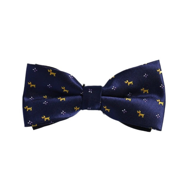 Men's Bow Tie Gold Paisley Business Wedding Dot Blue Black Bow Ties Groom Party