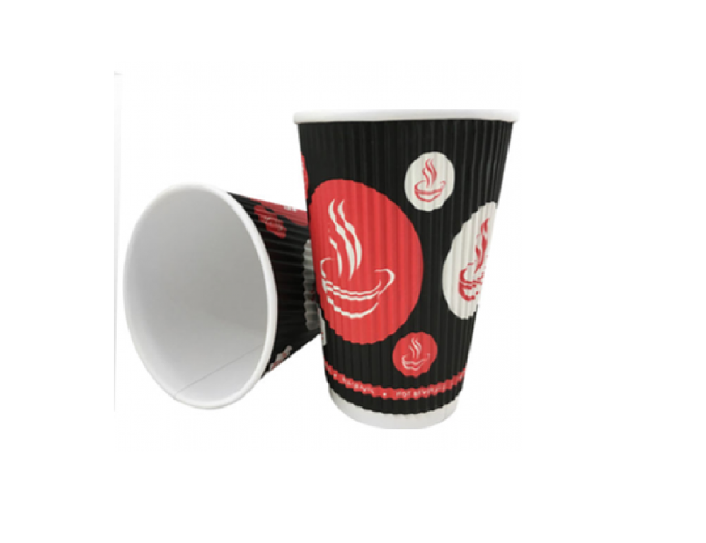 12oz Red Triple Walled Cups - Cameron Coffee Company